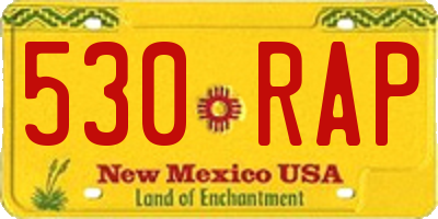 NM license plate 530RAP