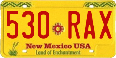 NM license plate 530RAX