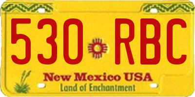 NM license plate 530RBC