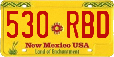 NM license plate 530RBD