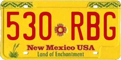 NM license plate 530RBG