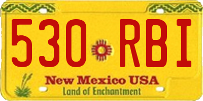 NM license plate 530RBI