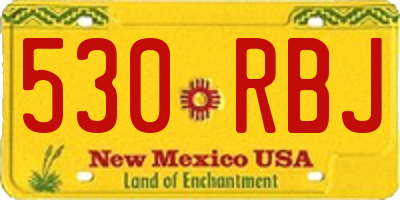 NM license plate 530RBJ