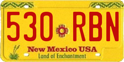 NM license plate 530RBN