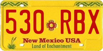 NM license plate 530RBX