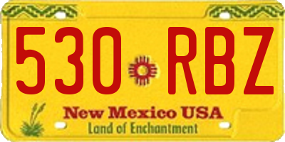 NM license plate 530RBZ