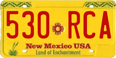 NM license plate 530RCA