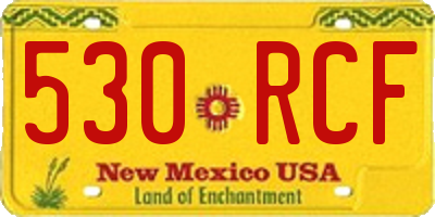 NM license plate 530RCF