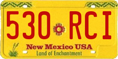 NM license plate 530RCI