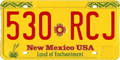 NM license plate 530RCJ