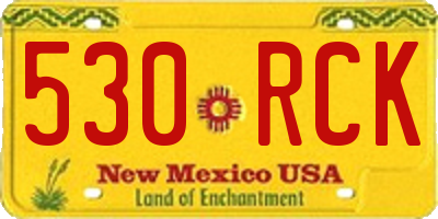 NM license plate 530RCK