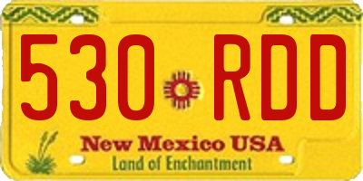 NM license plate 530RDD