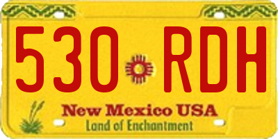 NM license plate 530RDH