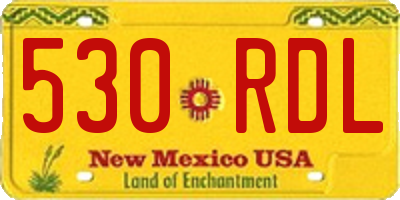 NM license plate 530RDL
