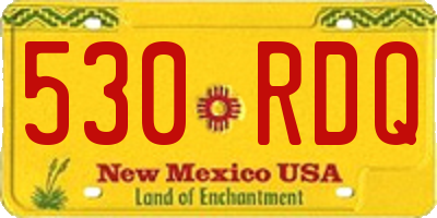 NM license plate 530RDQ