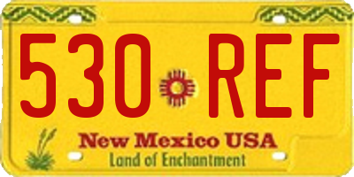 NM license plate 530REF