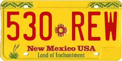 NM license plate 530REW