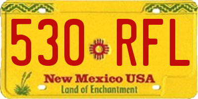 NM license plate 530RFL