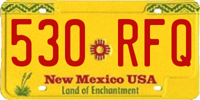 NM license plate 530RFQ