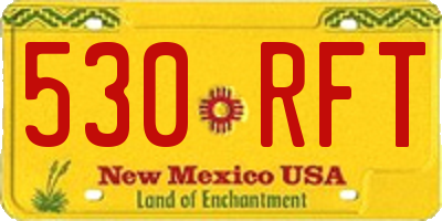 NM license plate 530RFT