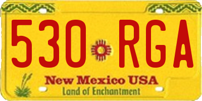 NM license plate 530RGA