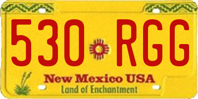 NM license plate 530RGG