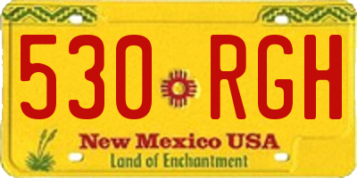 NM license plate 530RGH