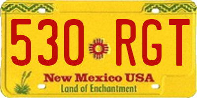 NM license plate 530RGT