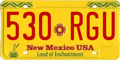 NM license plate 530RGU