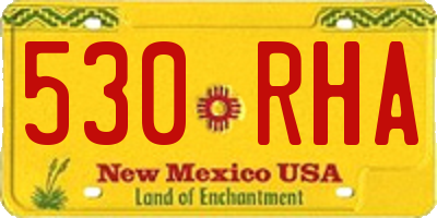 NM license plate 530RHA