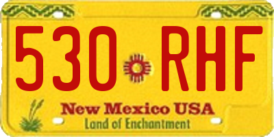 NM license plate 530RHF