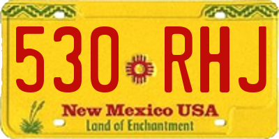 NM license plate 530RHJ