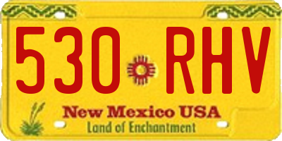 NM license plate 530RHV