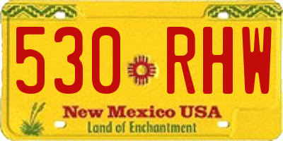 NM license plate 530RHW