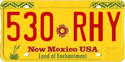 NM license plate 530RHY