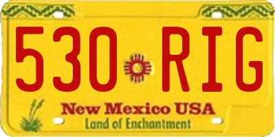 NM license plate 530RIG