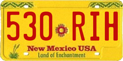 NM license plate 530RIH