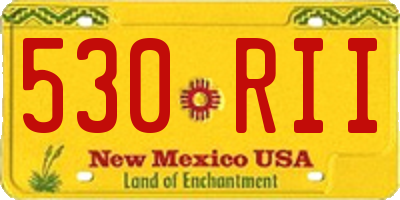 NM license plate 530RII