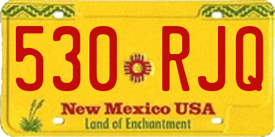 NM license plate 530RJQ
