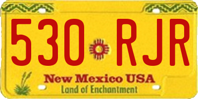 NM license plate 530RJR