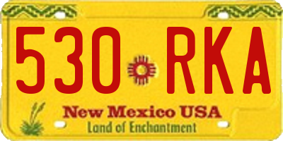 NM license plate 530RKA