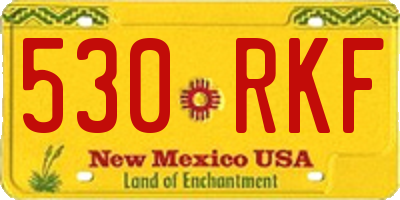 NM license plate 530RKF