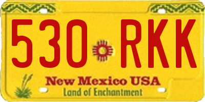 NM license plate 530RKK