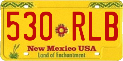 NM license plate 530RLB