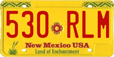 NM license plate 530RLM