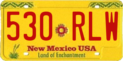 NM license plate 530RLW