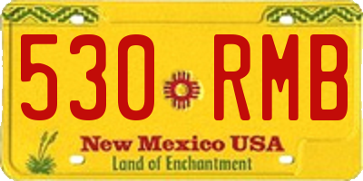 NM license plate 530RMB