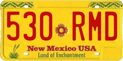 NM license plate 530RMD