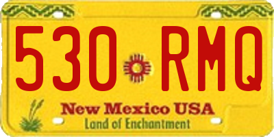 NM license plate 530RMQ