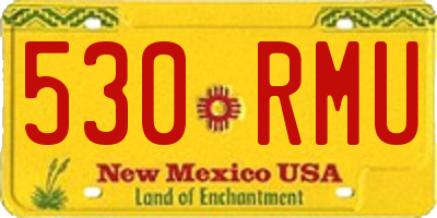 NM license plate 530RMU